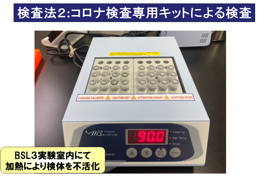 ヒートブロック加熱による不活化